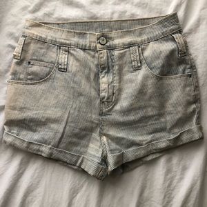 High waisted jean shorts